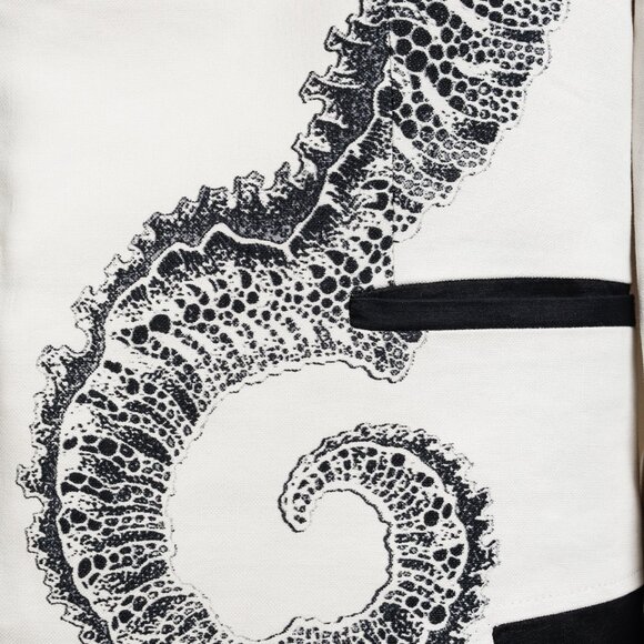 Helmut Lang Black Seahorse Pair Print White Jacket - Picture 7 of 11